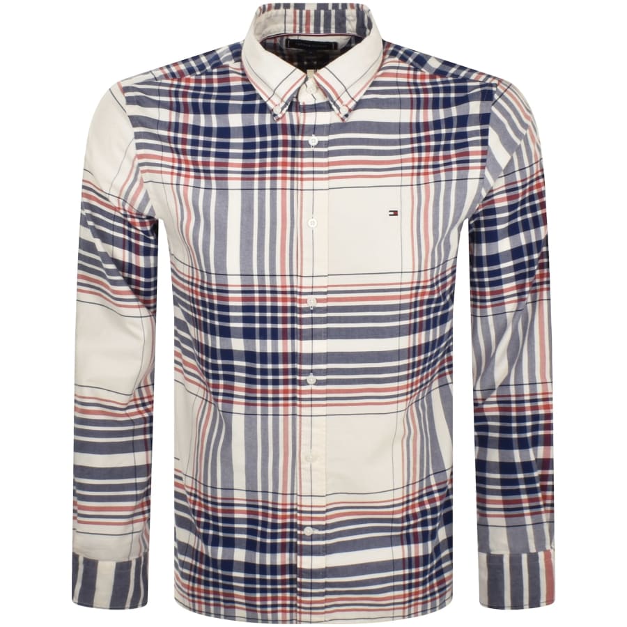 Tommy Hilfiger Oxford Check Shirt White male Medium